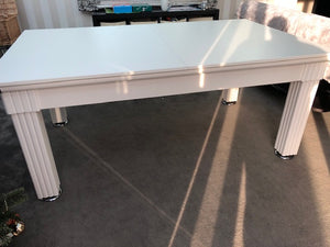**IN STOCK** Ex-SHOWROOM Supreme 7' WHITE Traditional Pool Dining Table  **SUPERPOOL**