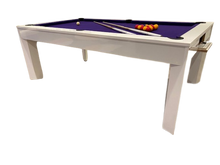 Load image into Gallery viewer, The Gloss White Diamond English Pool Dining Table by SUPERPOOL.