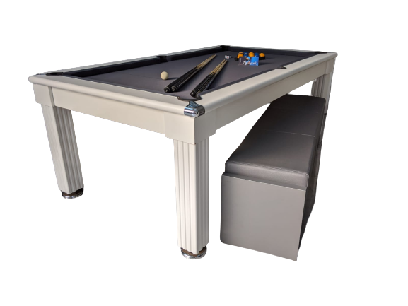 Gatley WHITE Traditional Dining  Pool Table to SUPERPOOL