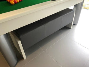 Supreme WHITE Traditional Dining  Pool Table "Exclusive" to SUPERPOOL