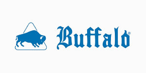 Buffalo brand logo featuring a blue buffalo icon and stylized text.
